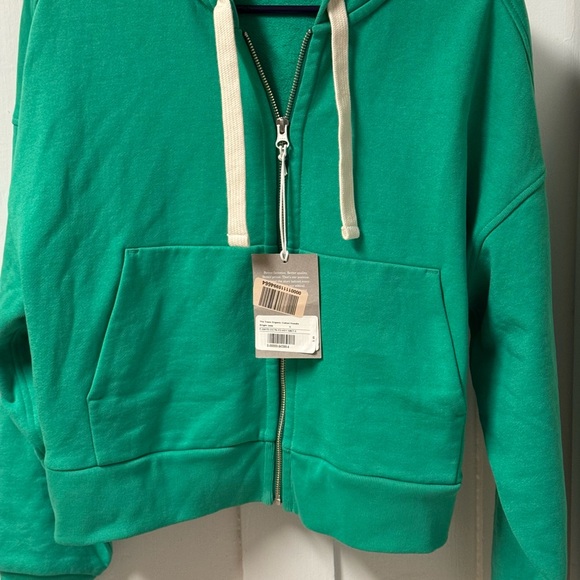 Everlane Jackets & Blazers - Everlane Green Bomber Jacket with White Details